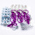 Aluminium Quick Release Stud 19mm D-Ring & CLIP6 Pack x10 Purple