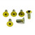 Titanium Spocket Studs M8x20mm Countersunk Pack x6 Gold