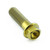 Titanium Flanged Hex Head Bolt M10x(1.25mm)x35mm Gold