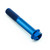 Titanium Flanged Hex Head Bolt M10x(1.50mm)x60mm Blue