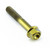 Titanium Flanged Hex Head Bolt M4x(0.70mm)x25mm Gold