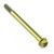 Titanium Flanged Hex Head Bolt M6x(1.00mm)x80mm Gold