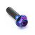 Titanium Flanged Hex Head Bolt M8x(1.25mm)x28mm Purple Haze