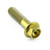 Titanium Flanged Hex Head Bolt M8x(1.25mm)x32mm Gold