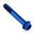 Titanium Flanged Hex Head Bolt M8x(1.25mm)x55mm Blue