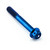 Titanium Flanged Hex Head Bolt M5x(0.80mm)x40mm Race Spec Blue