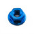 Titanium Flanged Nut M6x(1.00mm) Blue