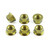 Titanium Sprocket Nuts M8x(1.25mm) Pack x6 Gold