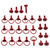 Aluminium Fairing Kit Yamaha YZF1000 R1 Quick Release D-Ring 07-08 Red