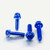 Aluminium Brake & Clutch Lever Perch Pinch Bolt Kit Race Spec Etched Blue