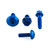 Aluminium Reservoir Mount Bolt Kit Front & Rear Brake Blue