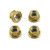 Aluminium Sprocket Nuts M8x(1.25mm) Drilled Pack x4 Gold