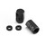 Titanium Dust Cap Hexagon To Fit Schrader Valves Pack x2 Black