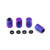 Titanium Dust Cap Hexagon To Fit Schrader Valves Pack x4 Purple Haze