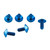 Titanium Screen Kit 6 Bolt Blue