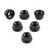 Stainless Steel Sprocket Nut M10x(1.50mm) Pack x6 Black