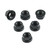 Stainless Steel Sprocket Nut M10x(1.00mm) Pack x6 Black