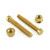 Stainless Steel Axle Adjuster Set M8x55mm 2xBolts 2xNuts Gold
