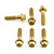 Stainless Steel Disc Bolt Flanged Hex Front Pack x6 Gold