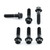 Stainless Steel Disc Bolt Race Spec Front Pack x6 Black