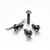 Stainless Steel Pillion Footrest Hanger Bolt Kit Black