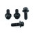 Titanium ABS Sensor Mount Bolt Kit Front & Rear Black