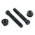 Titanium Axle Adjuster Bolt & Nut Kit M8x(1.25mm)x50mm Black