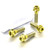 Titanium Front Axle Pinch Bolt Kit DualDrive Gold