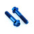 Titanium Front Axle Pinch Bolt Kit Race Spec Blue