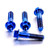 Titanium Front Axle Pinch Bolt Kit Blue