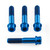 Titanium Front Axle Pinch Bolt Kit Flanged Socket Cap Race Spec Blue