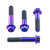 Titanium Front Axle Pinch Bolt Kit Race Spec Purple Haze