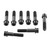 Titanium Front Caliper Pinch Bolt Kit Flanged Socket Cap Race Spec Black