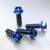 Titanium Front Brake Caliper Mount Bolt Kit Blue