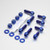 Titanium Rider & Pillion Footrest Hanger Bolt Kit Blue