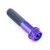 Titanium Flanged Hex Head Bolt M8x(1.25mm)x35mm Race Spec 12.45mm Flange Purple Haze