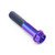Titanium Flanged Hex Head Bolt M8x(1.25mm)x40mm Race Spec 12.45mm Flange Purple Haze