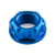 Titanium Flanged Axle Nut M22x(1.50mm) Swing Arm Pivot Drilled Blue