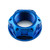 Titanium Flanged Axle Nut M22x(1.50mm) Rear Wheel Blue