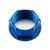 Titanium Flanged Axle Nut M25x(1.25mm) Front Wheel Blue
