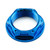 Titanium Flanged Axle Nut M25x(1.25mm) Front Wheel Blue
