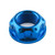 Titanium Flanged Nut M25x(1.50mm) Drilled Blue