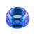 Titanium Flanged Axle Nut M25x(1.50mm) Drilled Rear Wheel Purple Haze