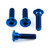Titanium Pillion Footrest Hanger Bolt Kit Blue