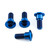 Titanium Pillion Footrest Hanger Bolt Kit Blue