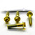 Titanium Pillion Footrest Hanger Bolt Kit Gold