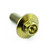 Titanium Flanged Hex Head Bolt M6x(1.00mm)x16mm (16mm O/D) Race Spec Gold