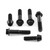 Titanium Top & Bottom Clamp Yoke Pinch Kit Black