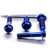 Titanium Top & Bottom Clamp Yoke Pinch Kit Blue