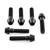 Titanium Top & Bottom Clamp Yoke Pinch Kit Black